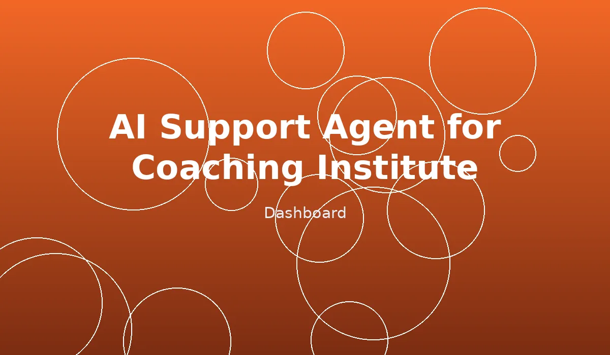 AI Support Agent for Coaching Institute